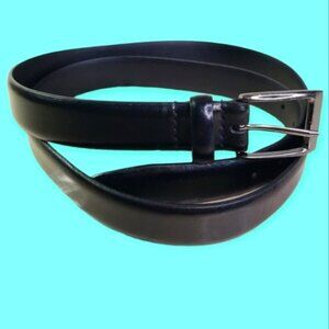 Genuine Leather Men's Belt Size 42 Black 1" Unbranded